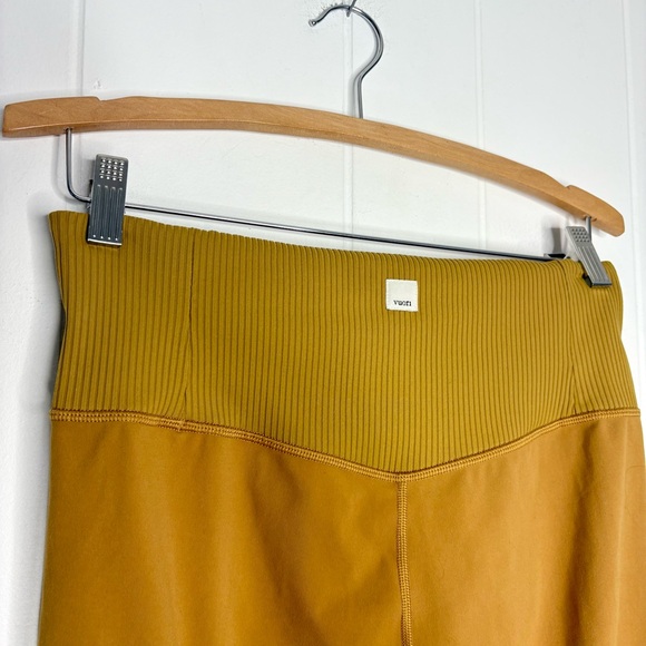 Vuori Rib Studio Legging in Dark Golden Yellow Workout Running Women’s Large - Picture 5 of 7
